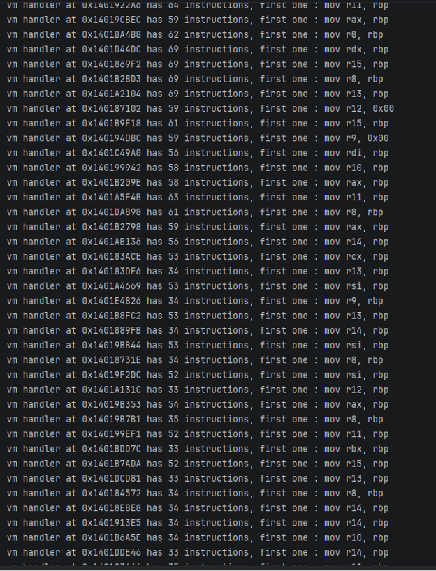 analysis of vm handler prologues