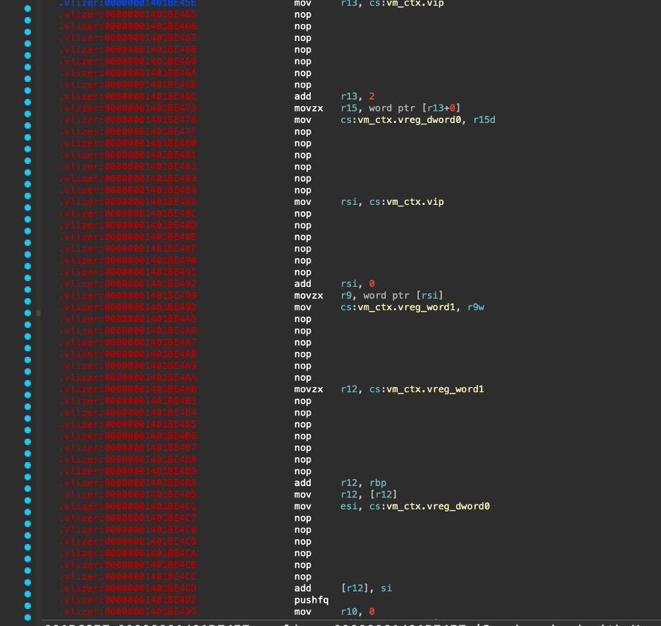 optimized VM handler