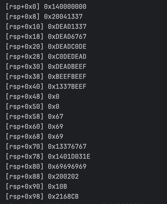 vm entry stack dump