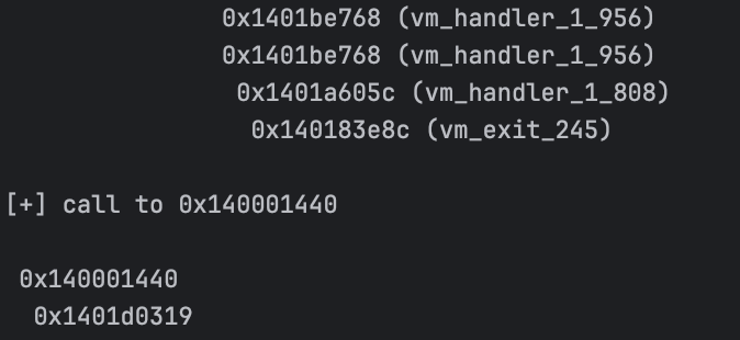 vmexit to normal func